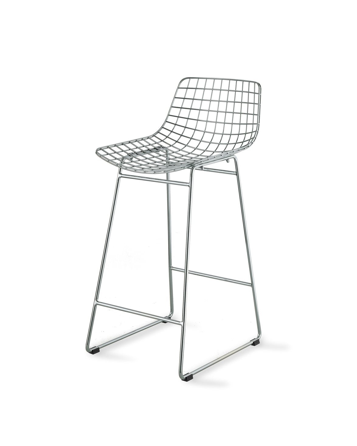 Metal Wire Bar Stool Silver