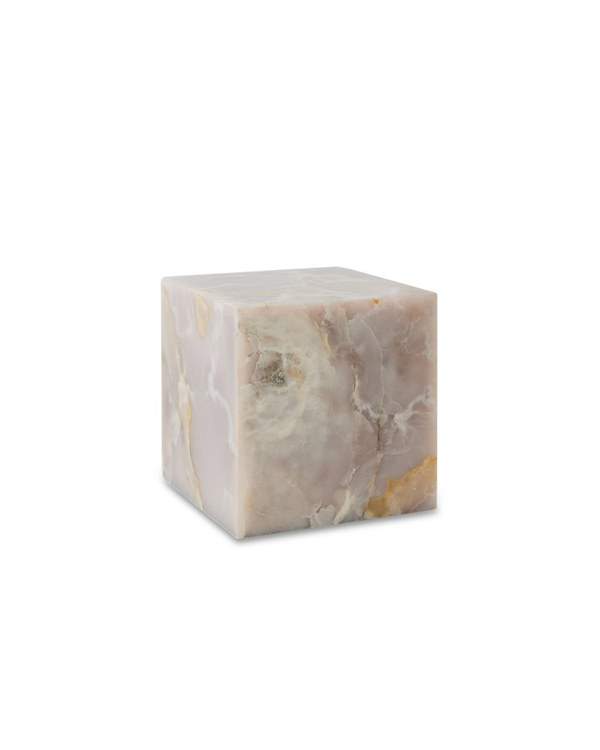 Onyx Marble Block Table Pink Onyx