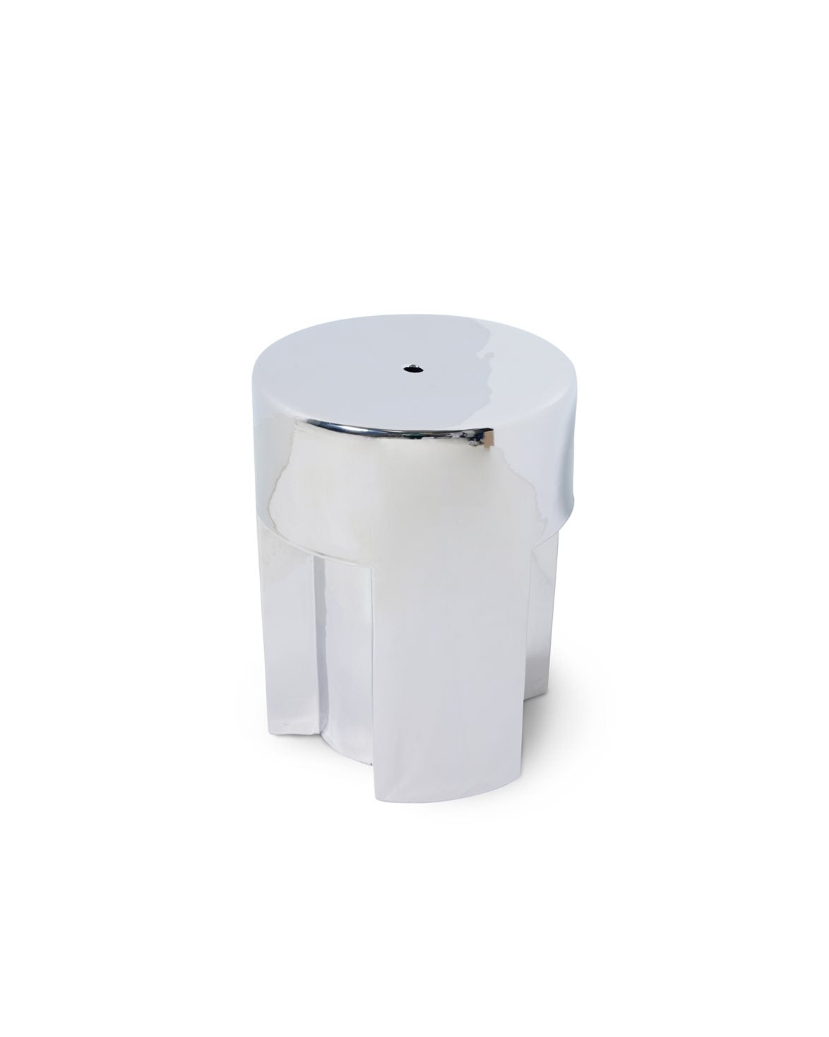 Stoneware Side Table Chrome