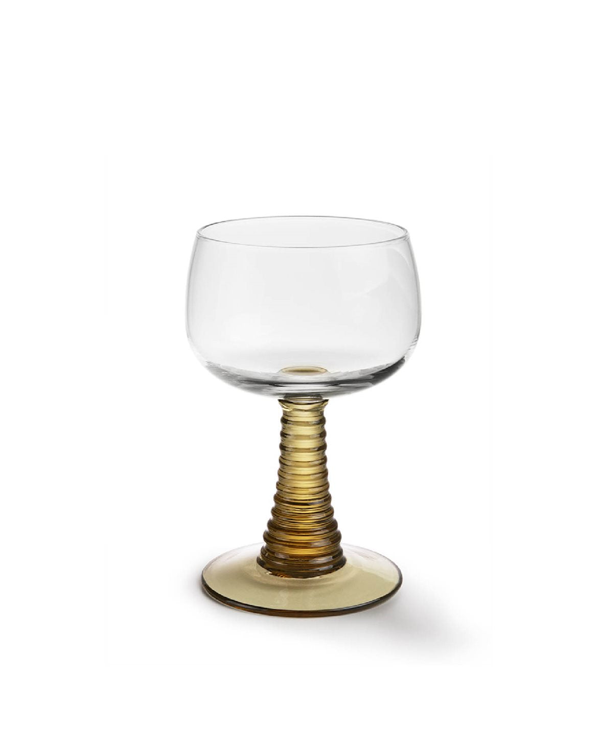 Swirl Wine Glass Green