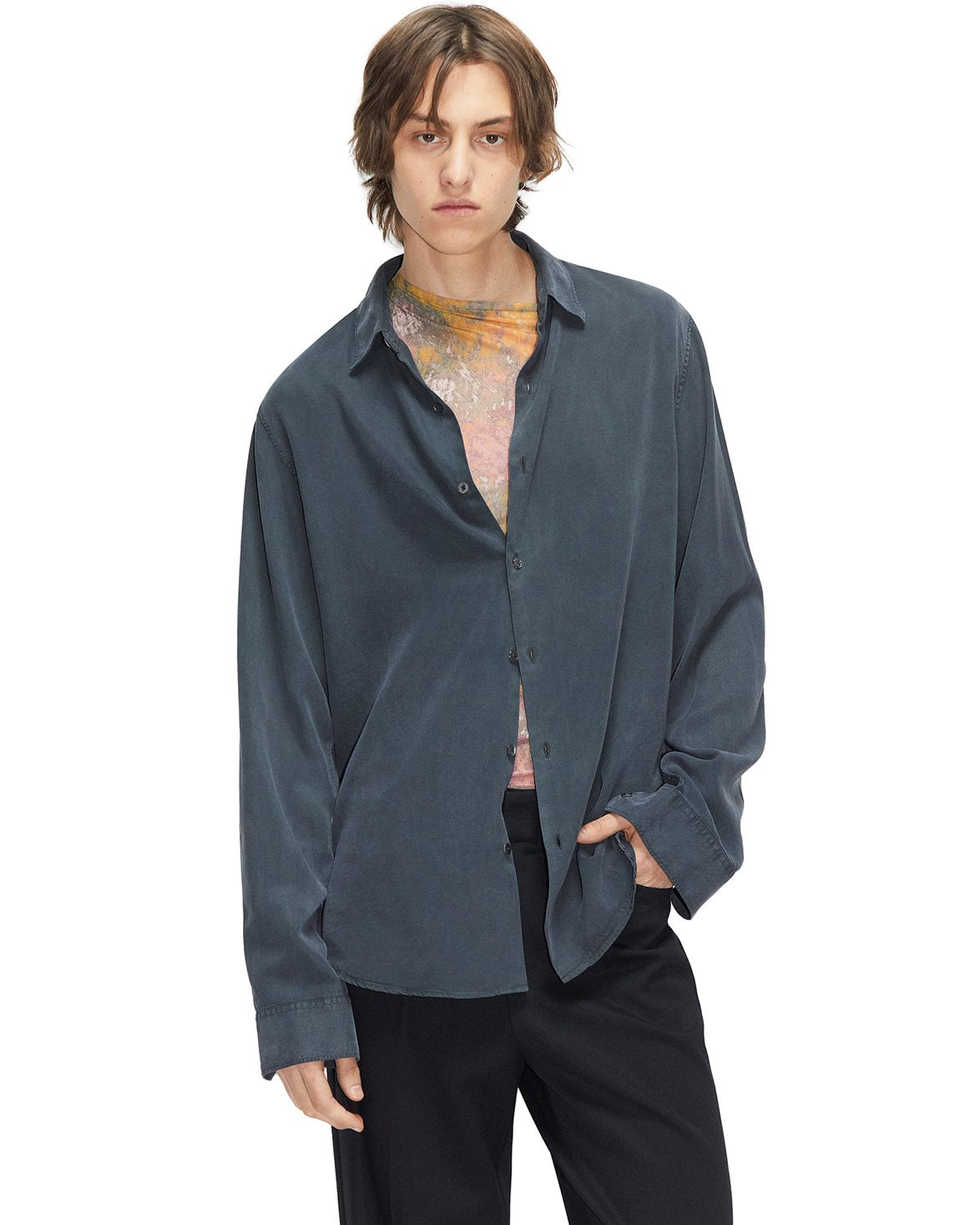 Air Clean Shirt Faded Black Tencel