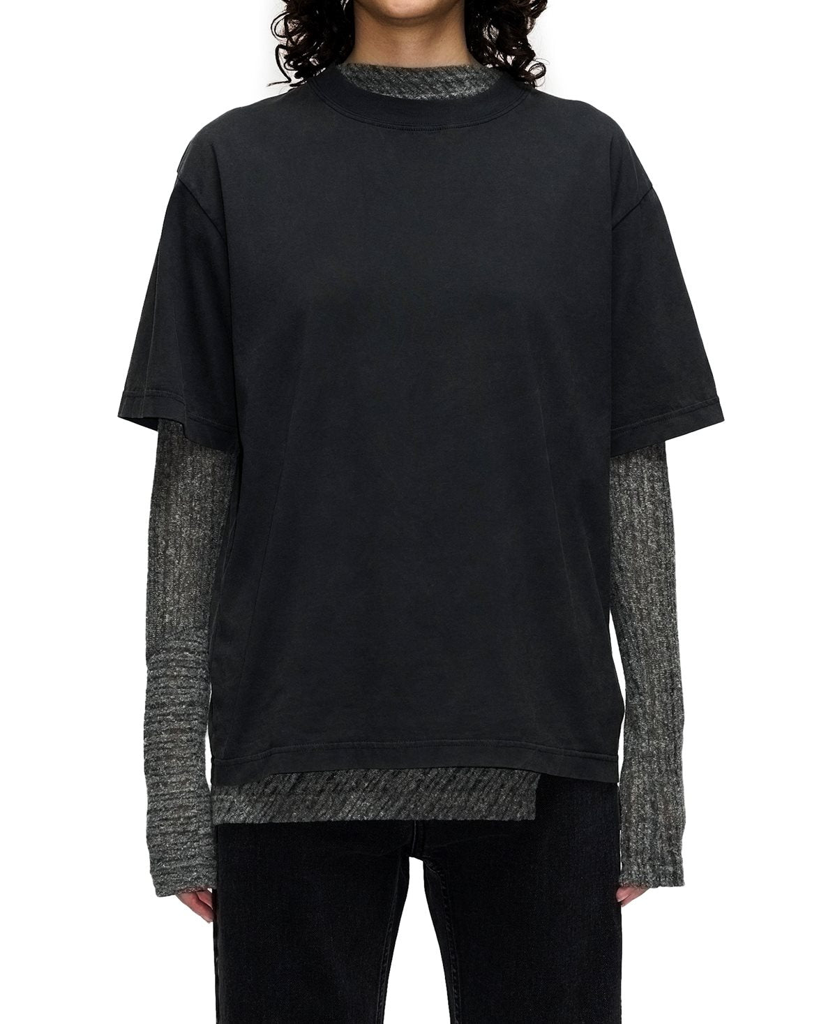 Boxy Tee Washed Black Jersey
