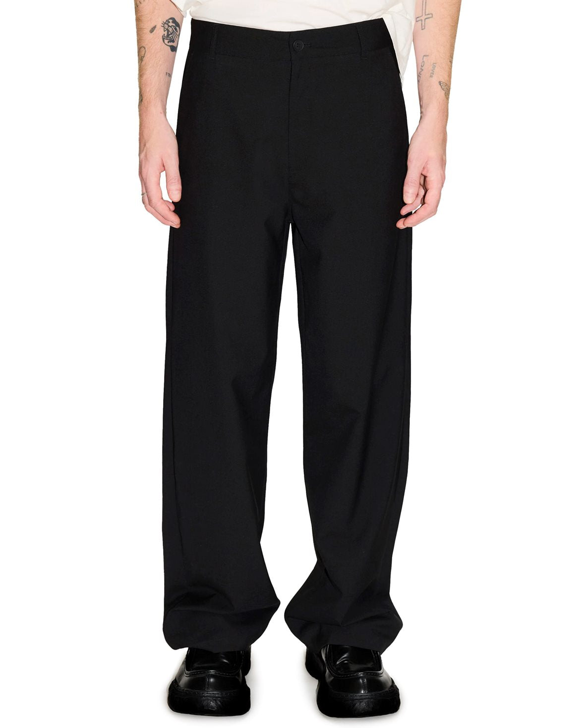 Wind Wide Leg Trousers Black Suit