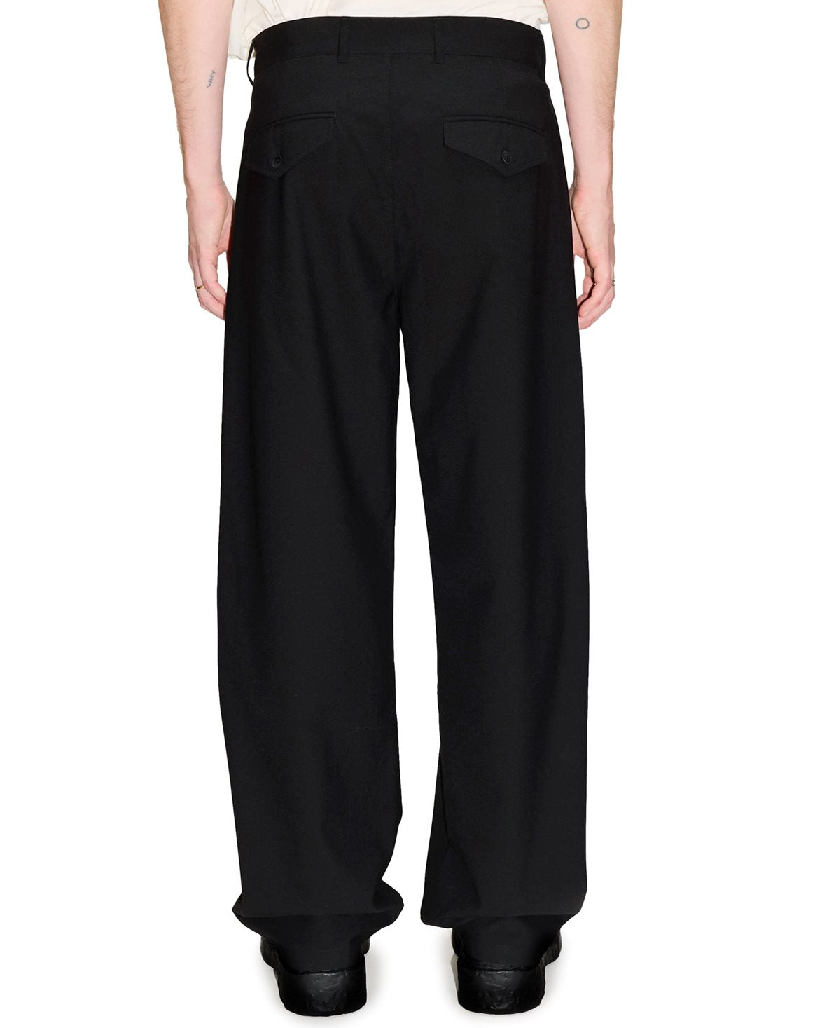 Wind Wide Leg Trousers Black Suit