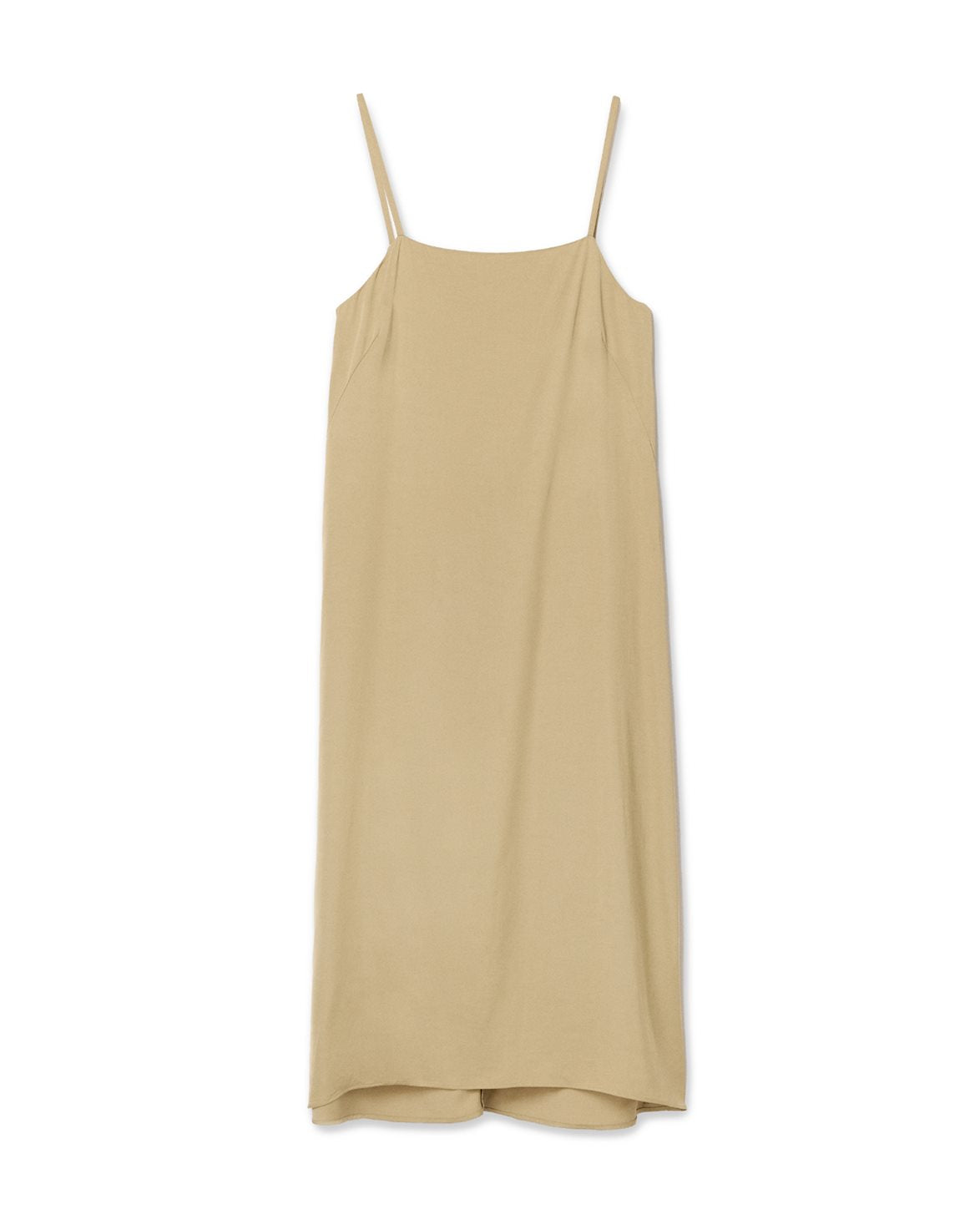 Chiffon Cape Dress Clay Beige