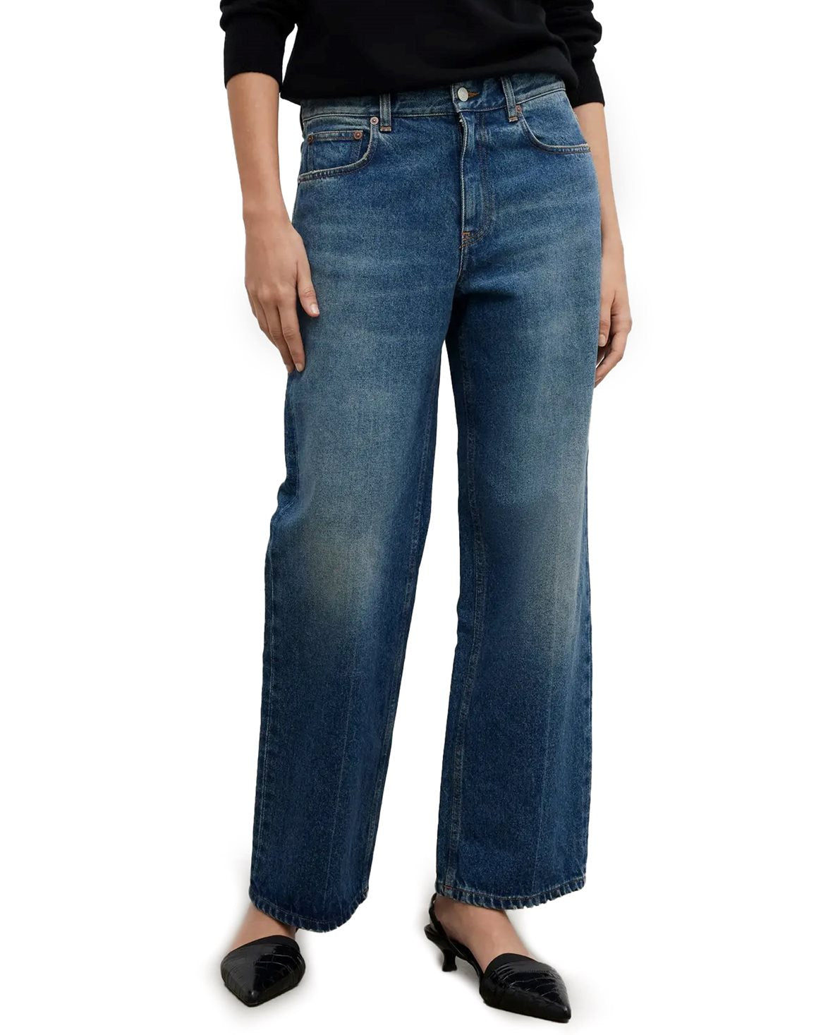Cropped Denim Vintage Blue