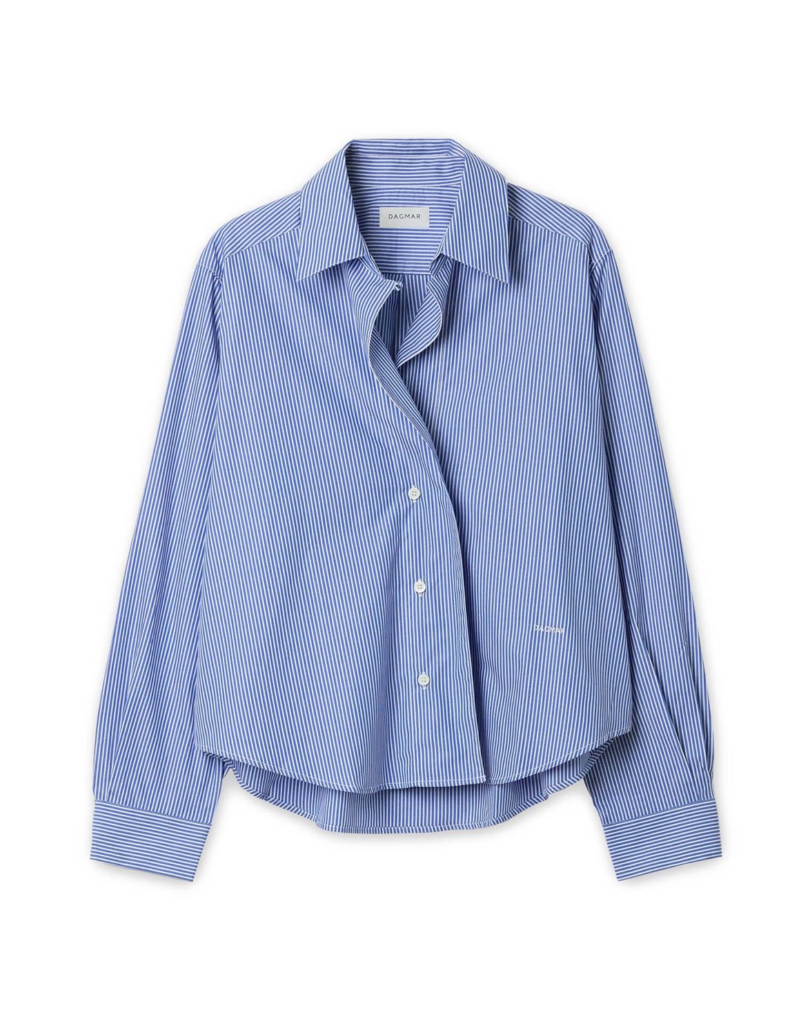 Cropped Shirt Blue Stripe