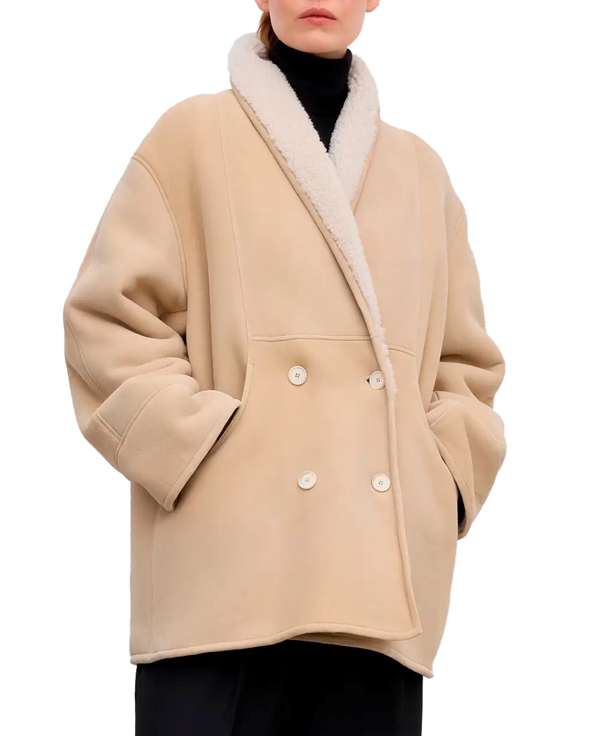 Db Shearling Jacket Ecru