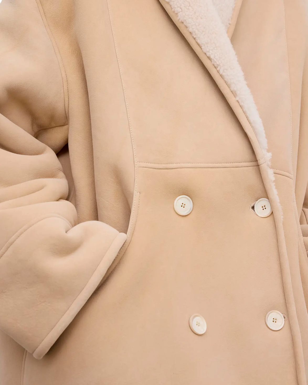 Db Shearling Jacket Ecru