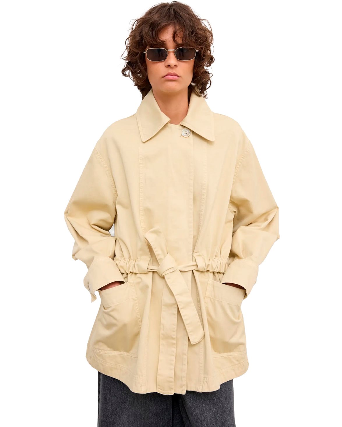 Field Cotton Jacket Almond Cream