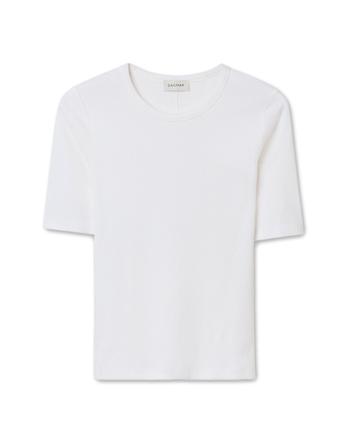 Fitted Rib T-Shirt White