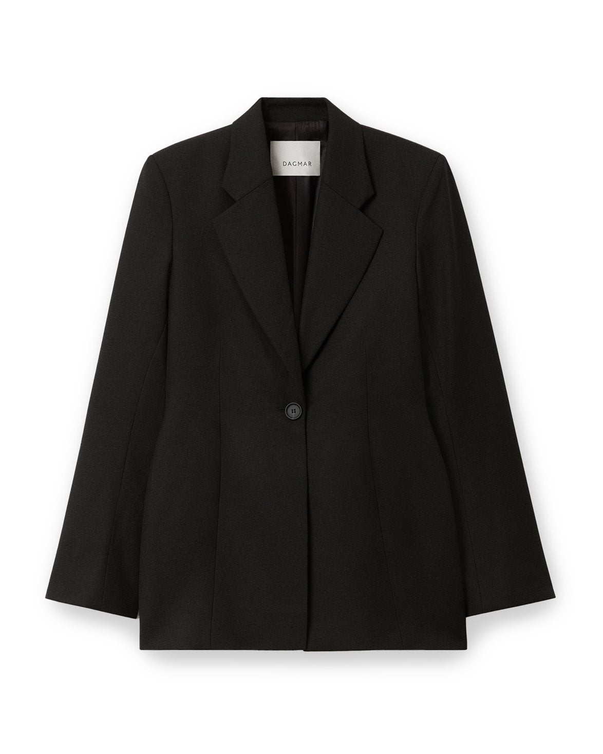 Fitted Wool Blazer Black