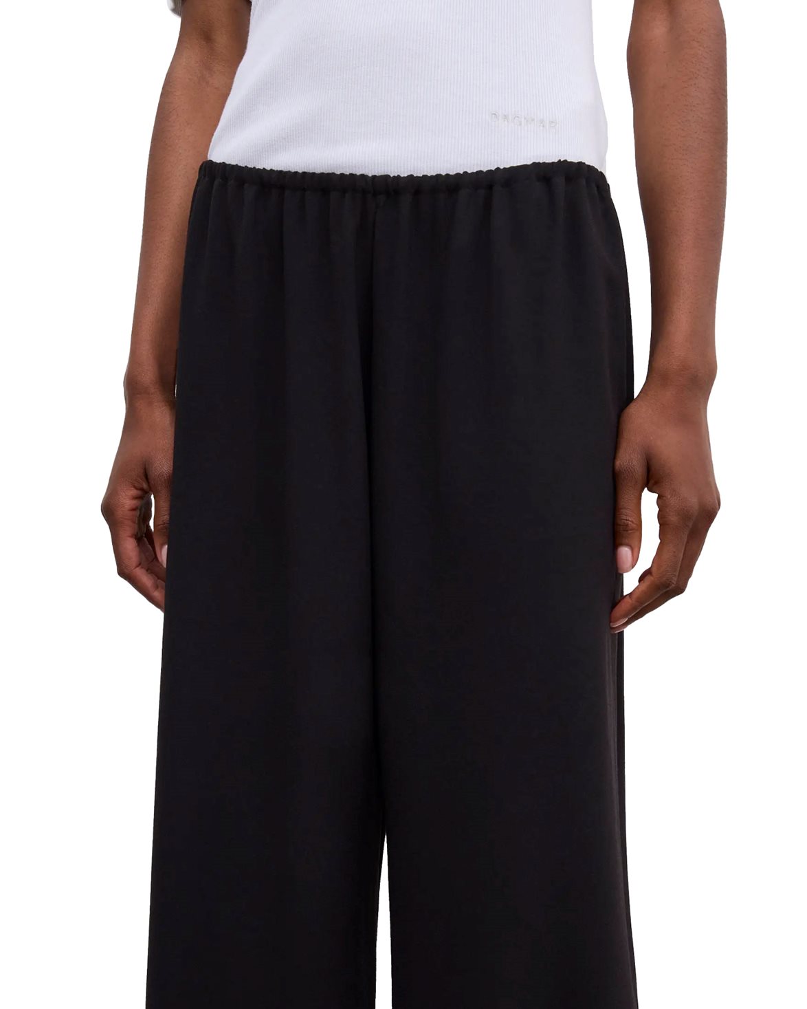 Fluid Crepe Trousers Black