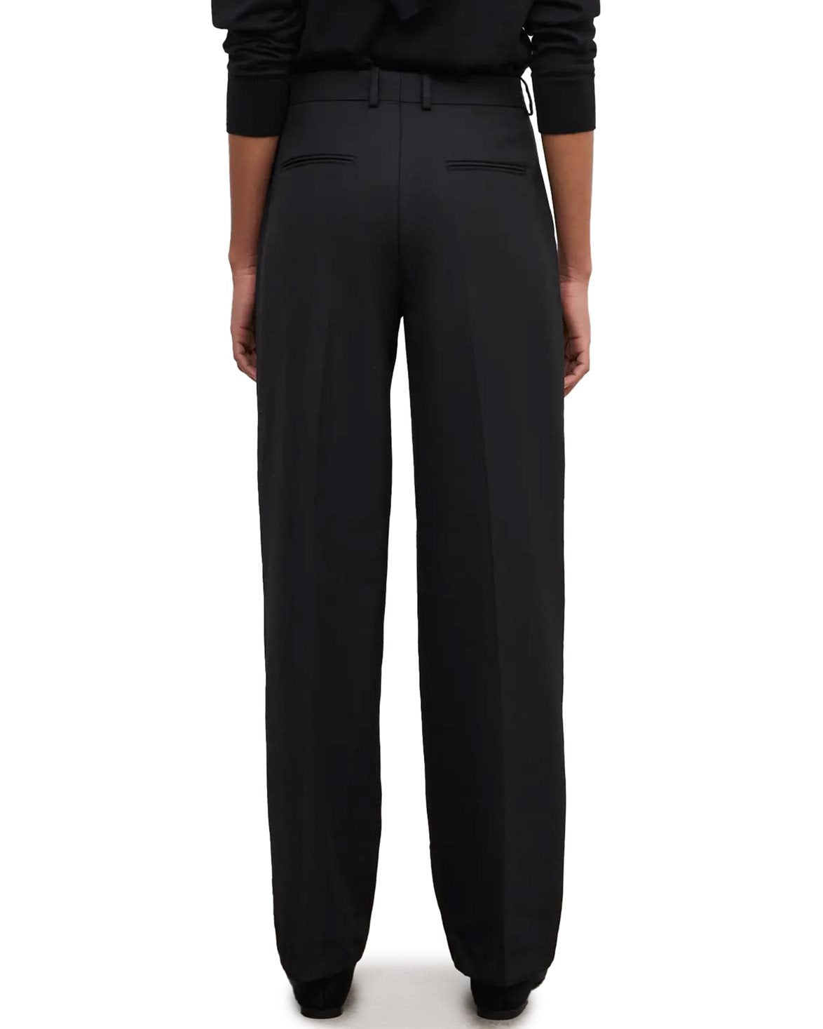 Relaxed Wool Trouser Black