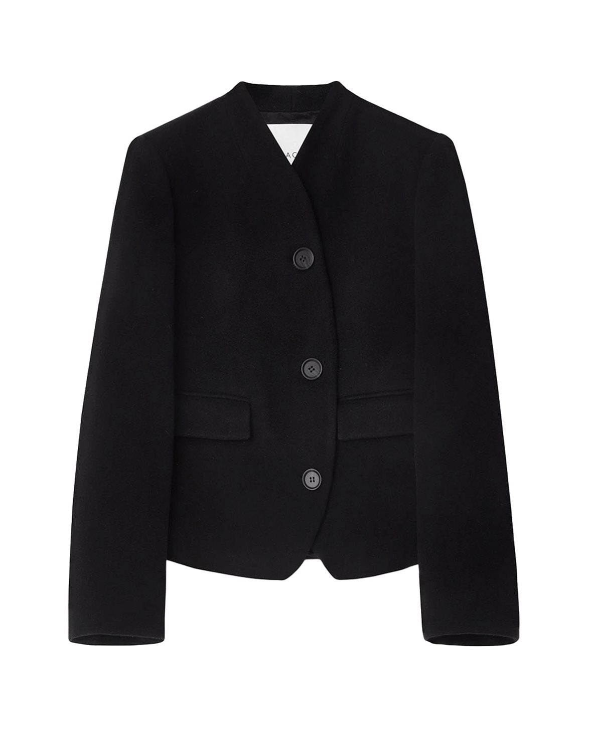 Short Curved Jacket Black