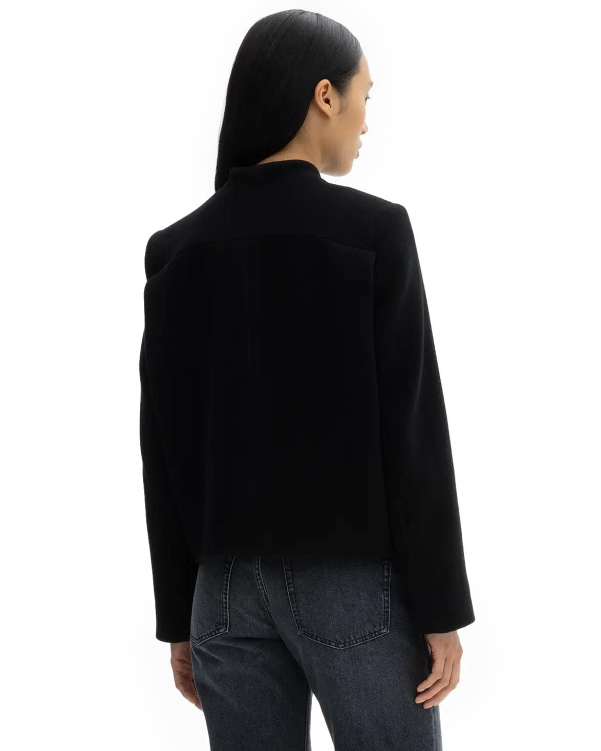 Short Curved Jacket Black