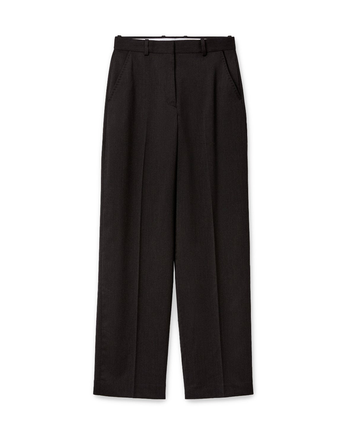 Tapered Wool Trouser Antracite Grey