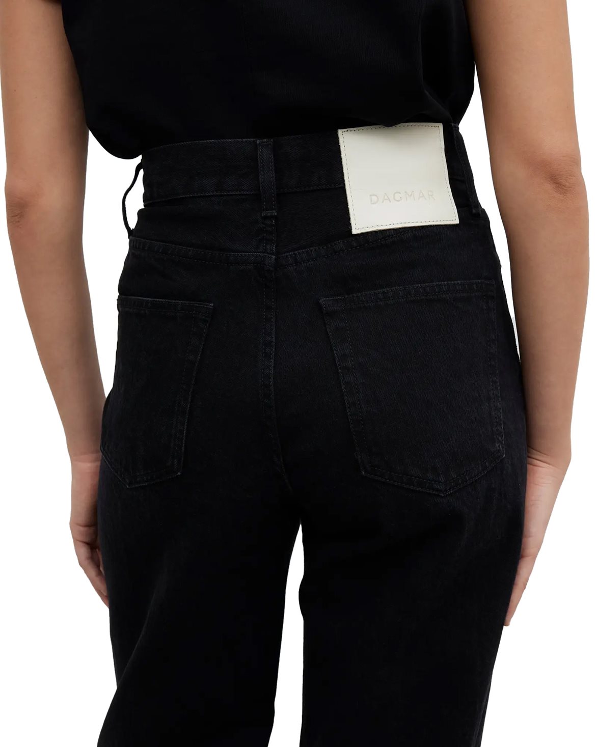 Wide Leg Denim Washed Black