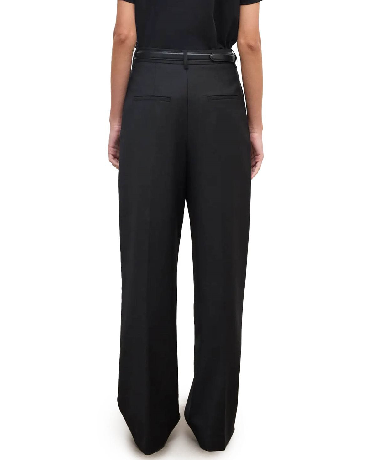 Wide Suit Trousers Black