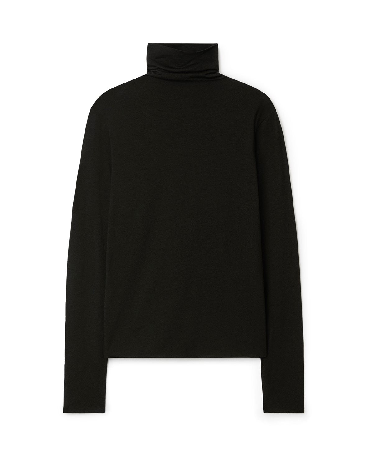 Wool Jersey Rollneck Black