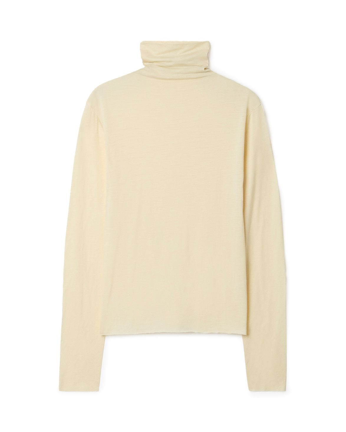 Wool Jersey Rollneck Cream White