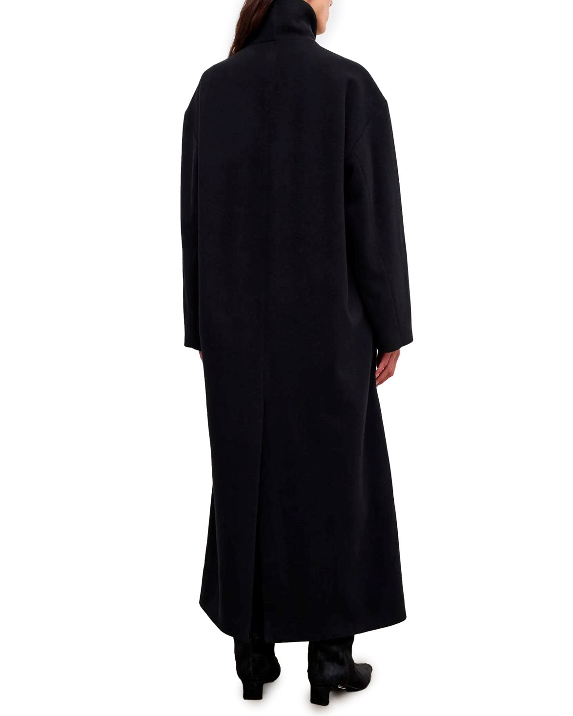 Wool Robe Coat Black