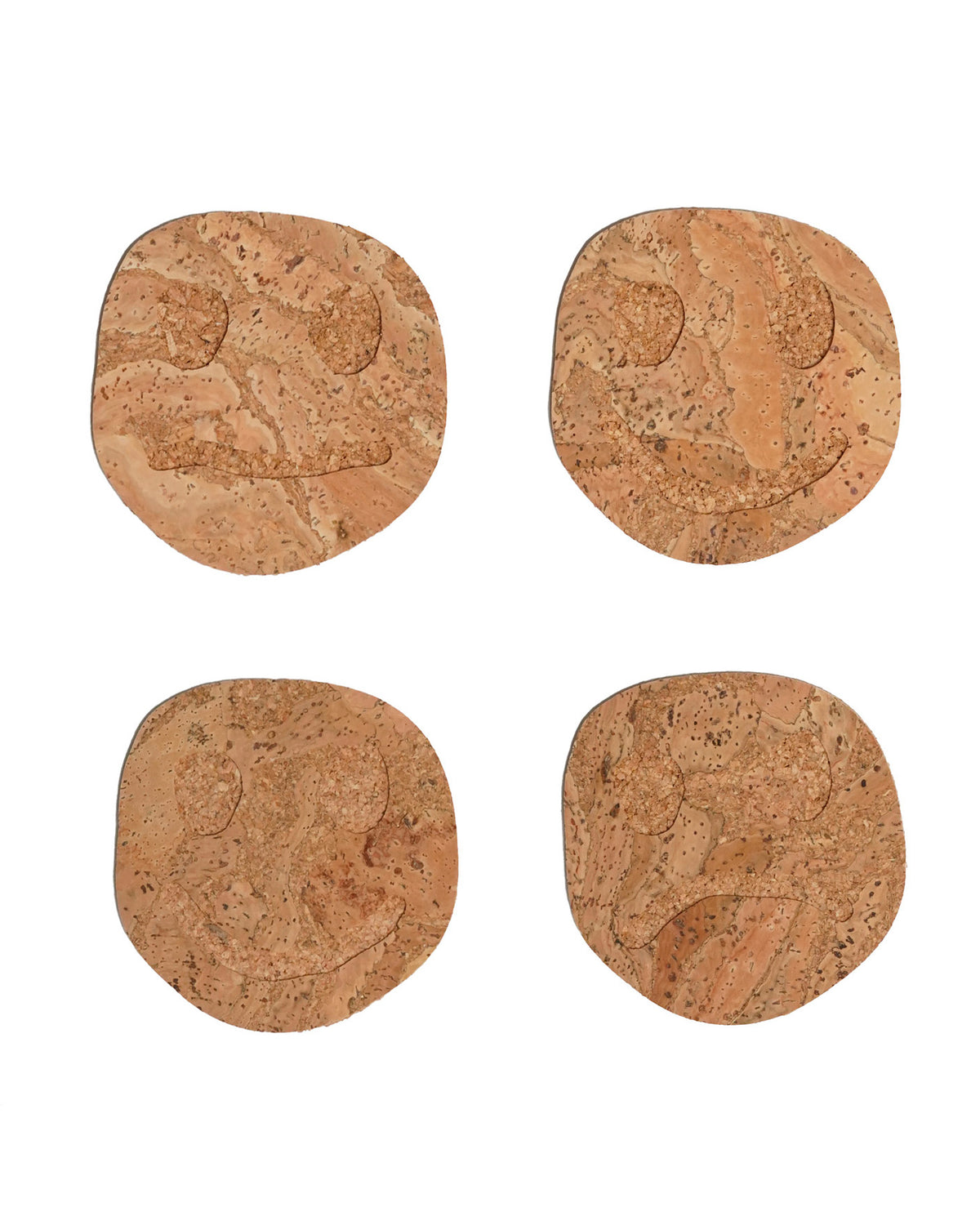 Cork Coasters 4-pack Smile Mix