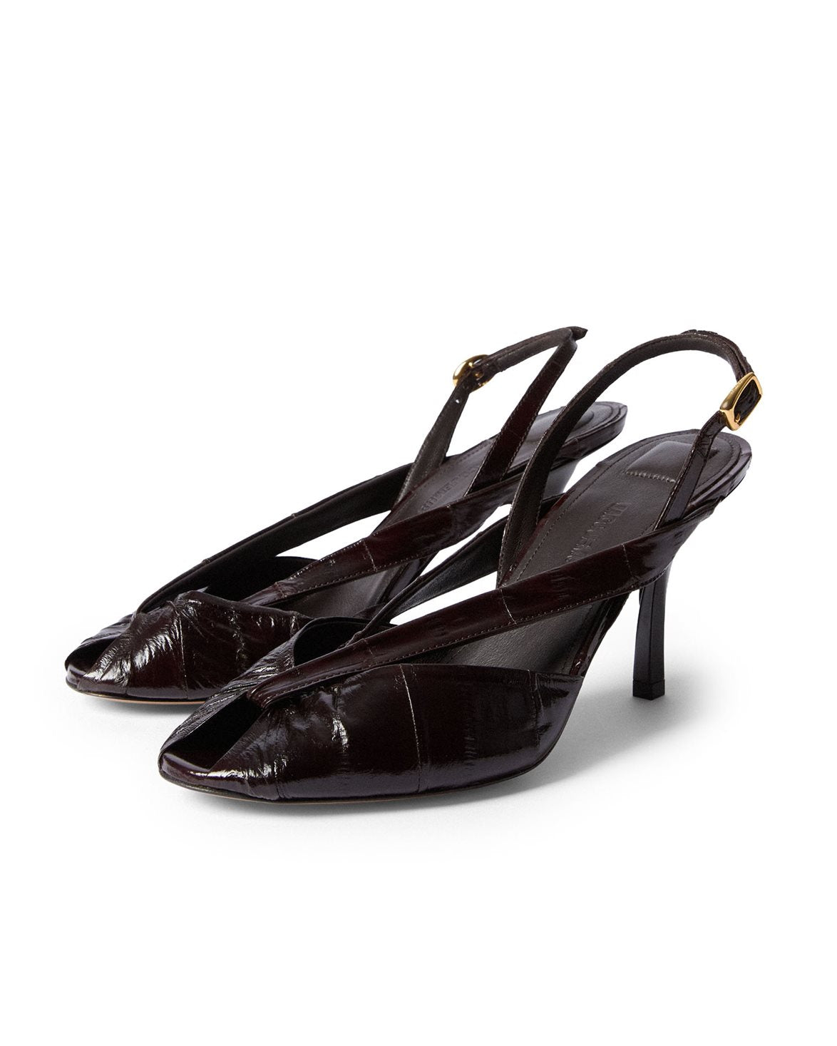 Les Slingbacks Poisson Shoes Dark Brown