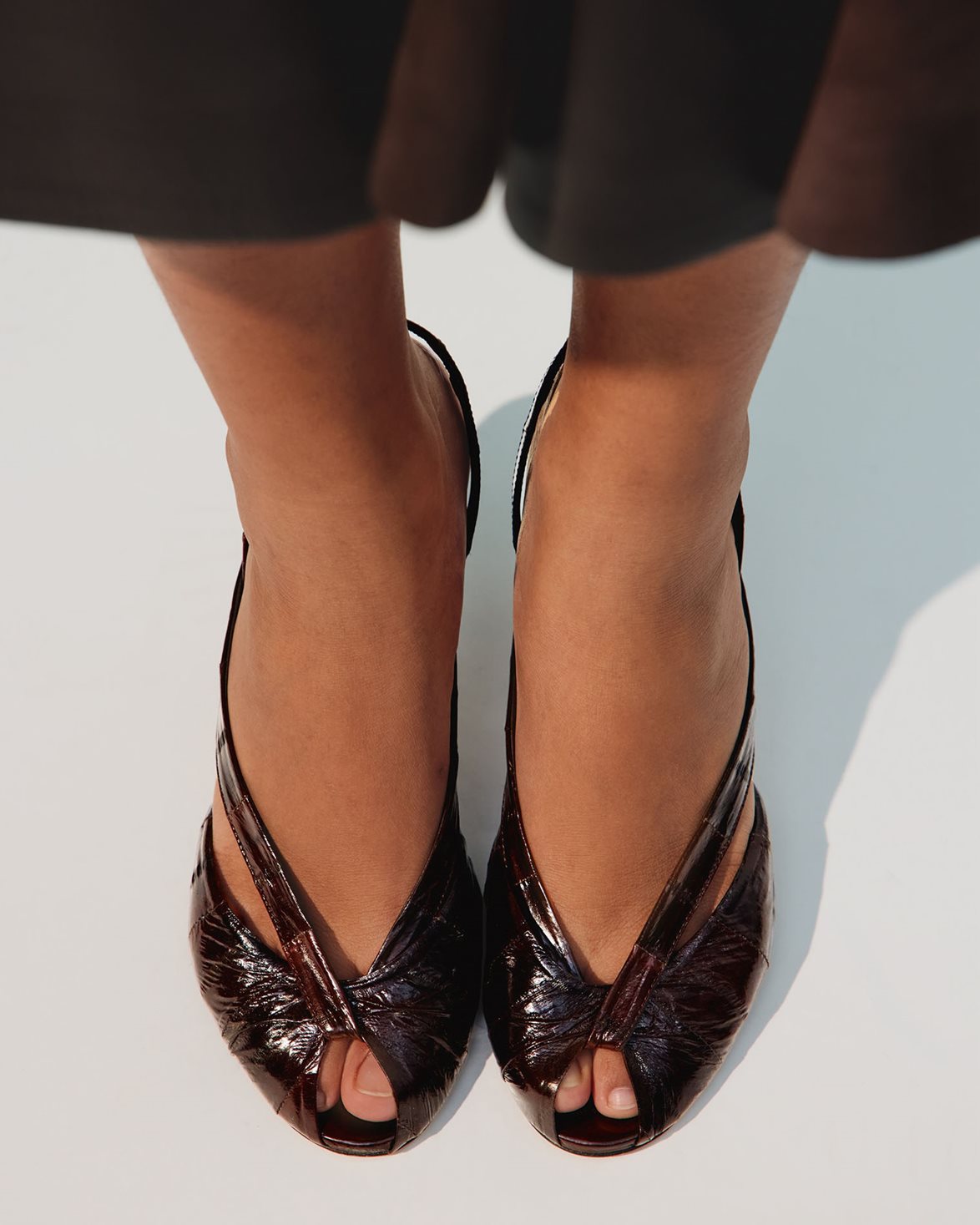 Les Slingbacks Poisson Shoes Dark Brown