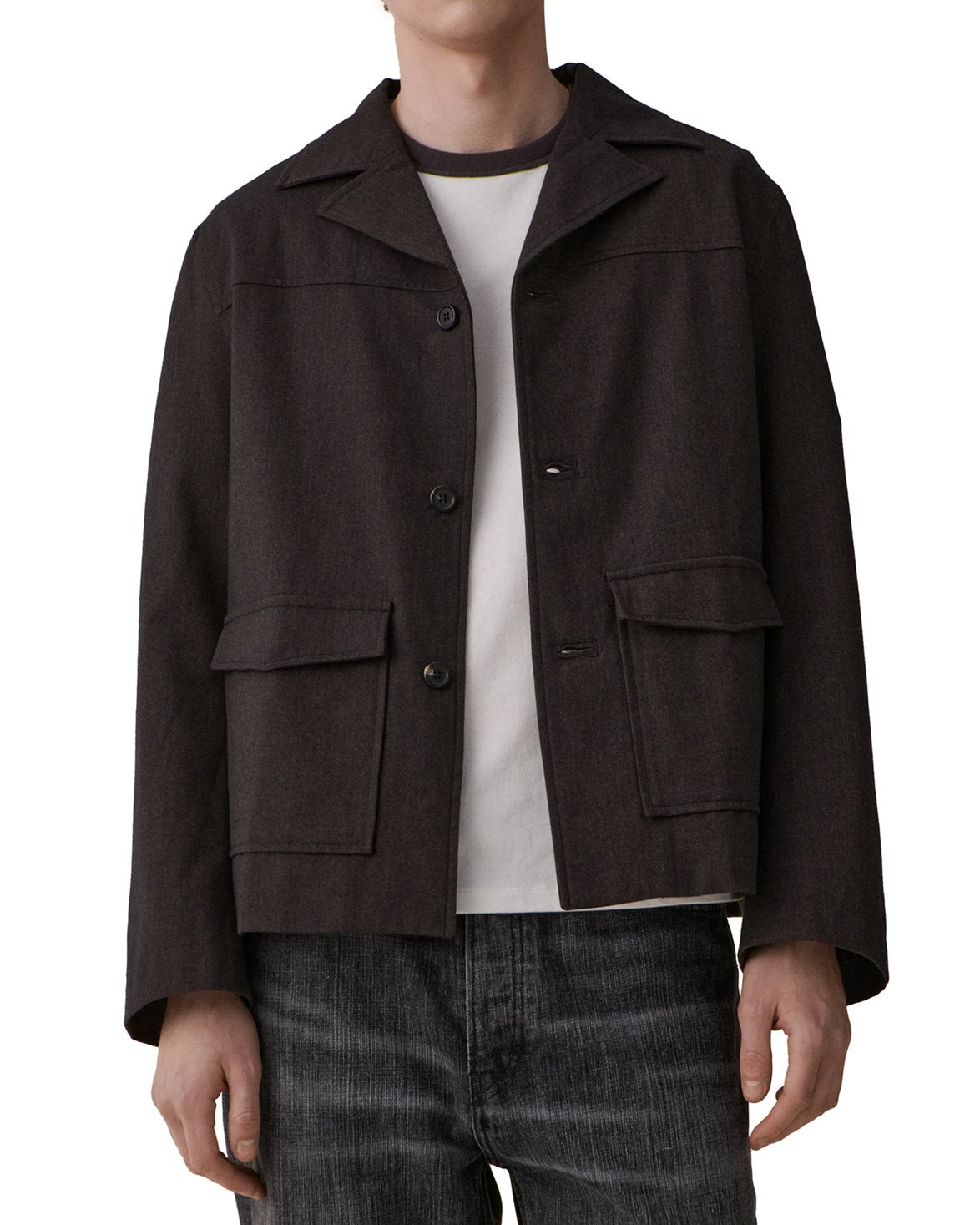 Chet Jacket Brown Herringbone