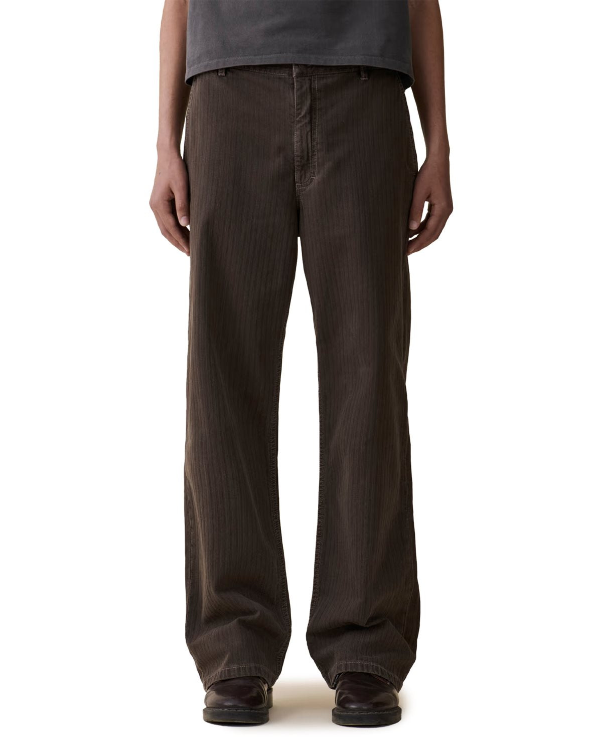Genua Chino Brown Herringbone