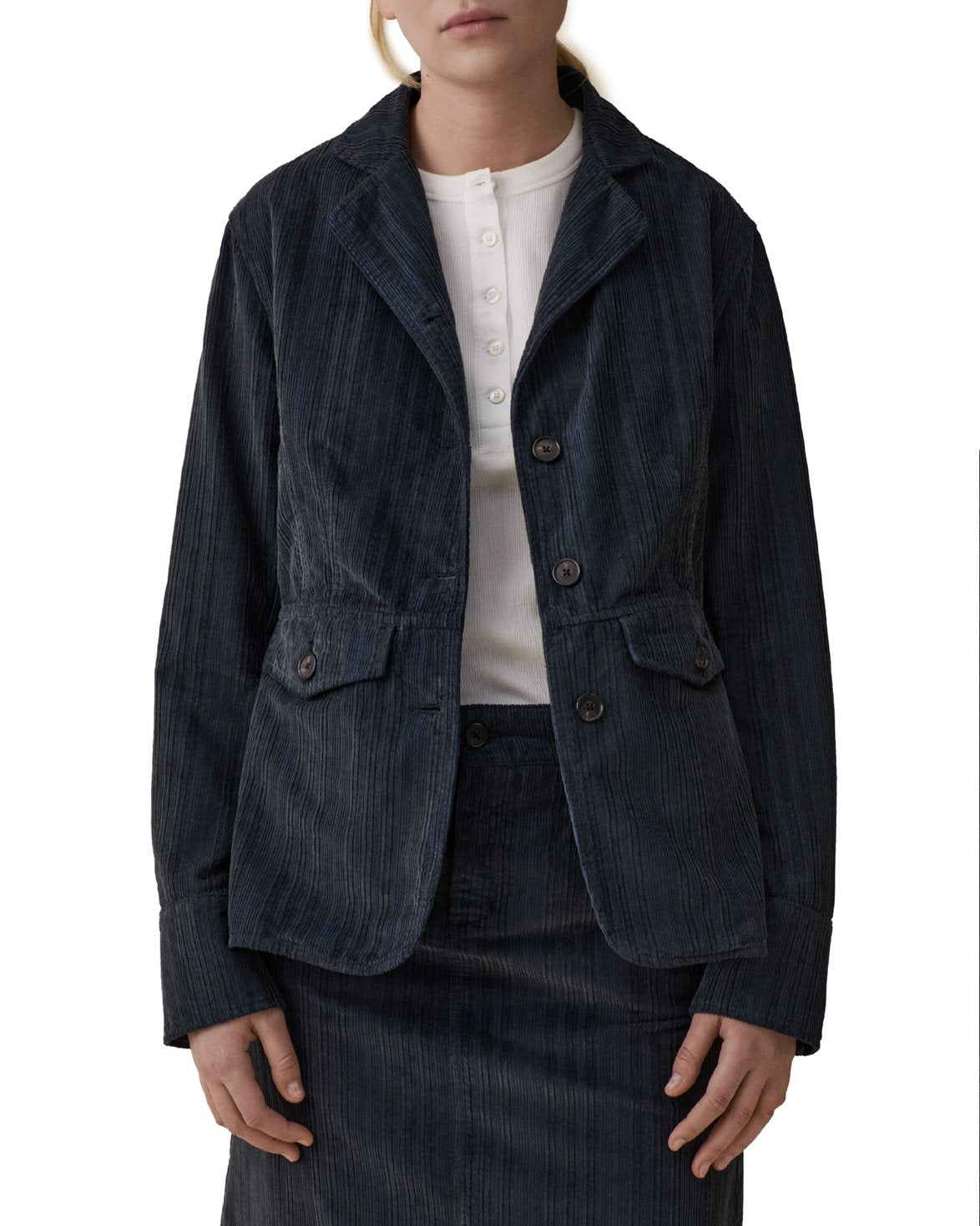 Jane Jacket Azzurro Corduroy
