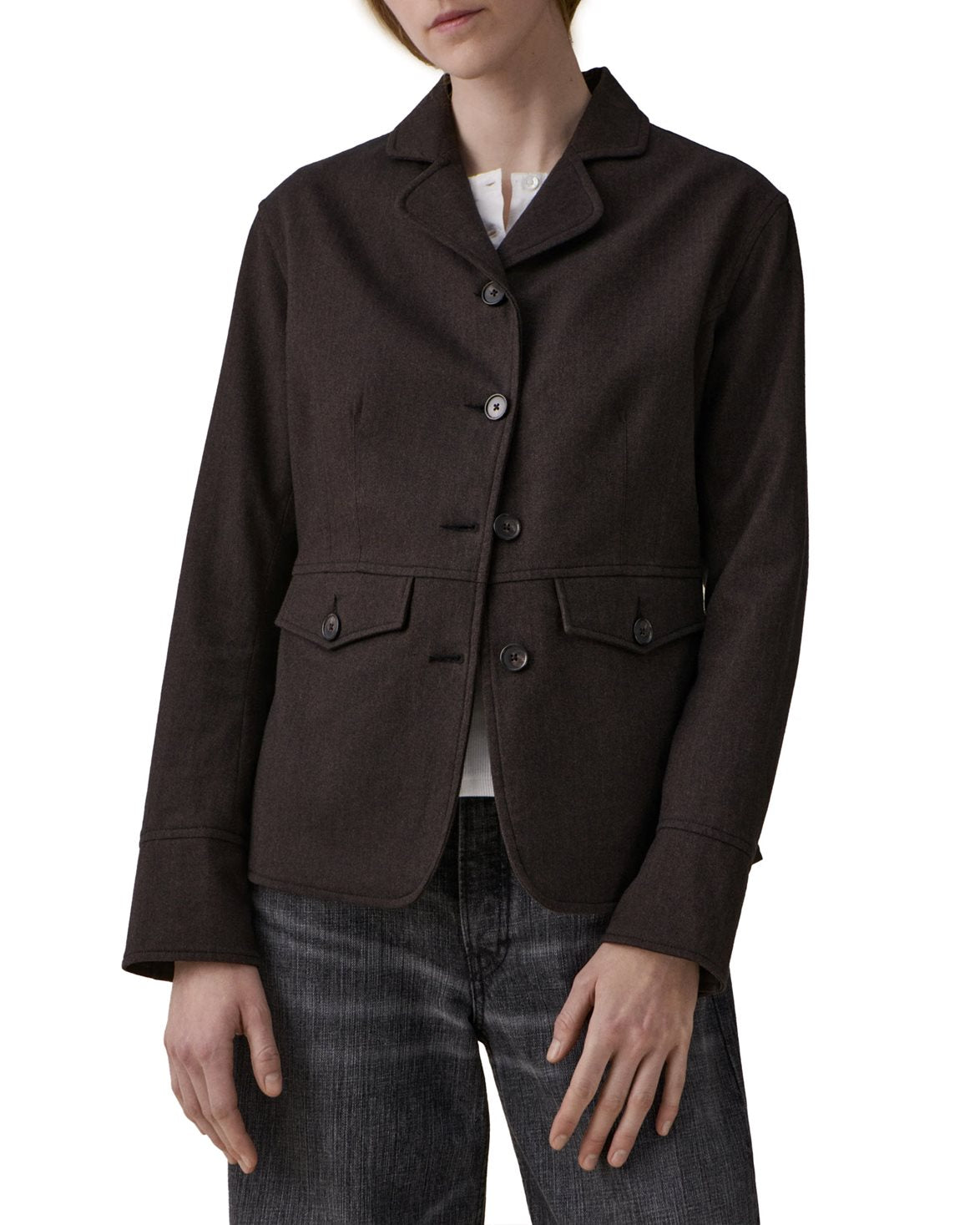 Jane Jacket Brown Herringbone
