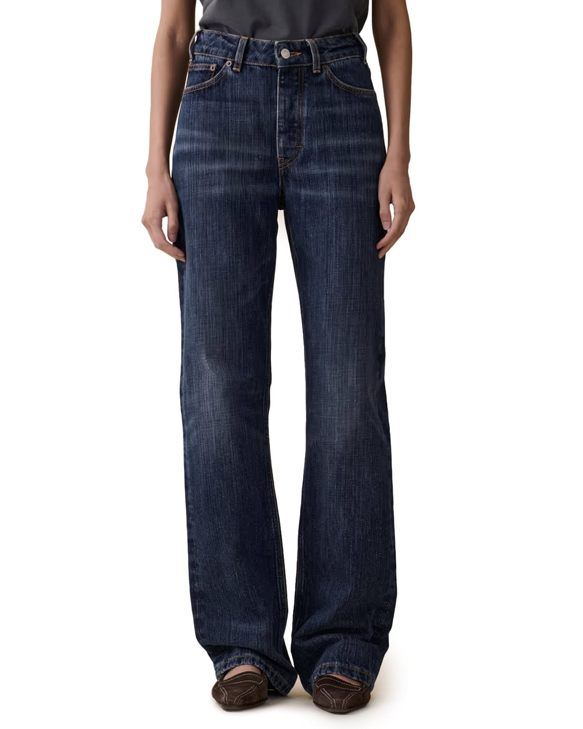 Virgo Jeans Dark Blue Righe