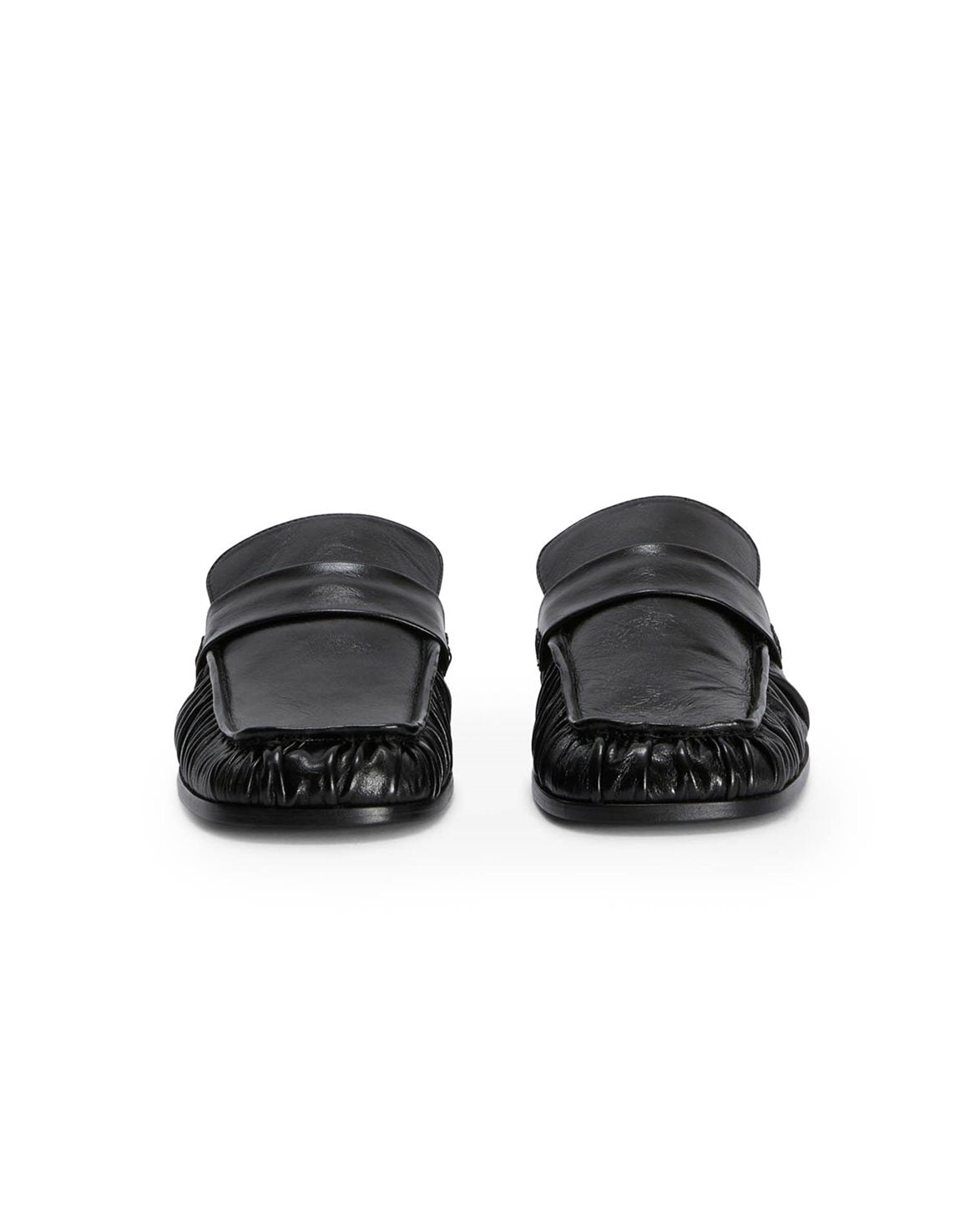 Nikki Leather Sabots Black