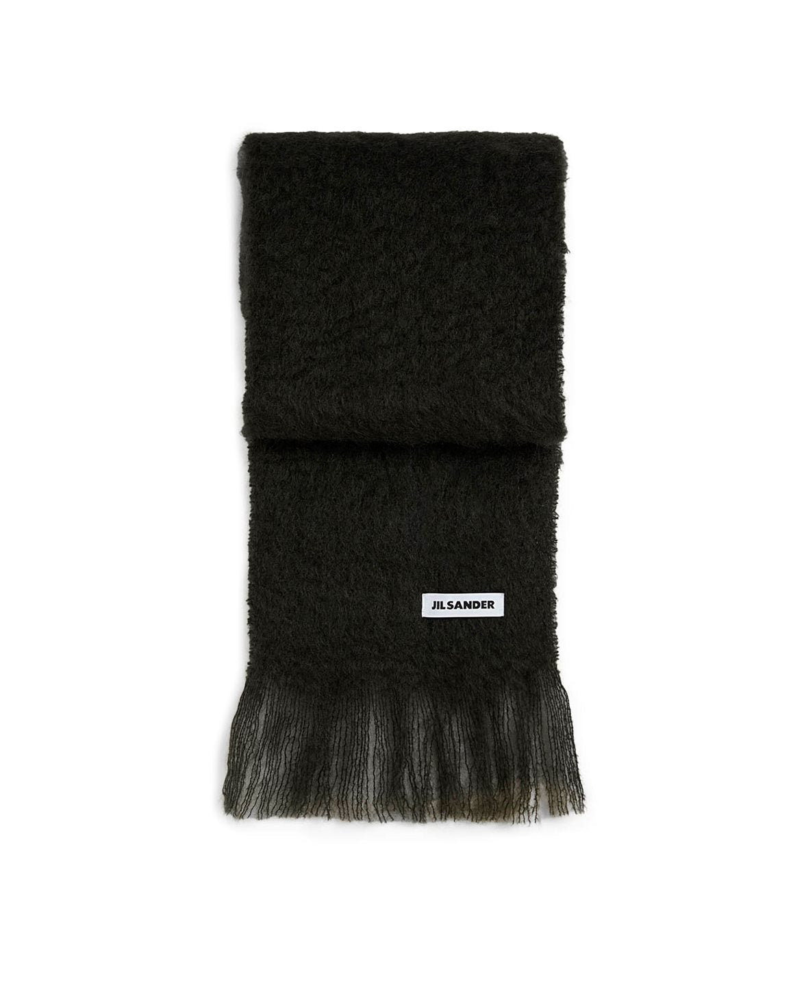 Slim Mohair Blend Scarf Black