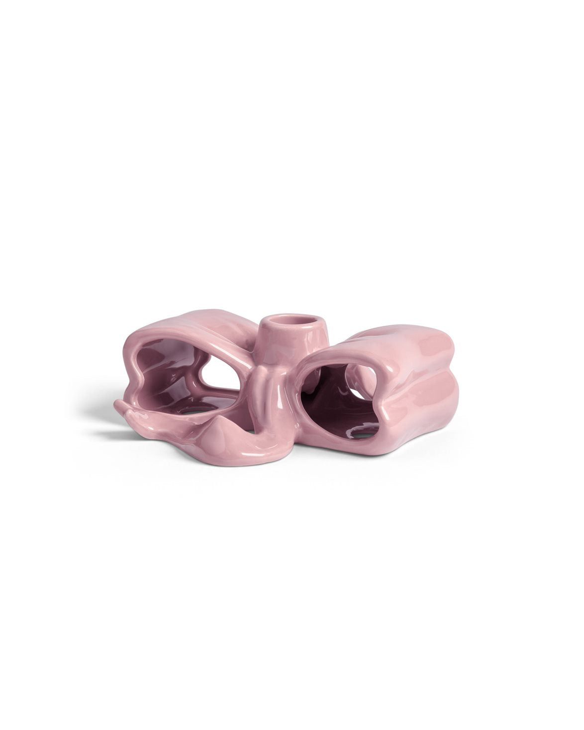 Ribbon Candle Holder Pink