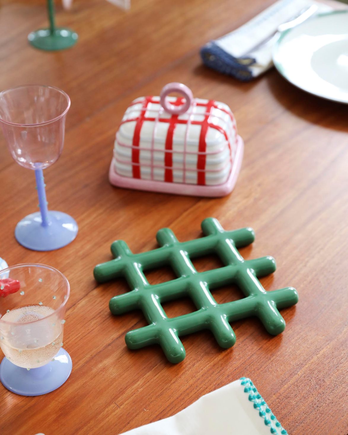 Trivet Grid Green
