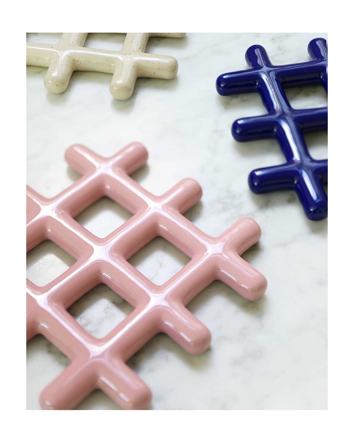 Trivet Grid Pink