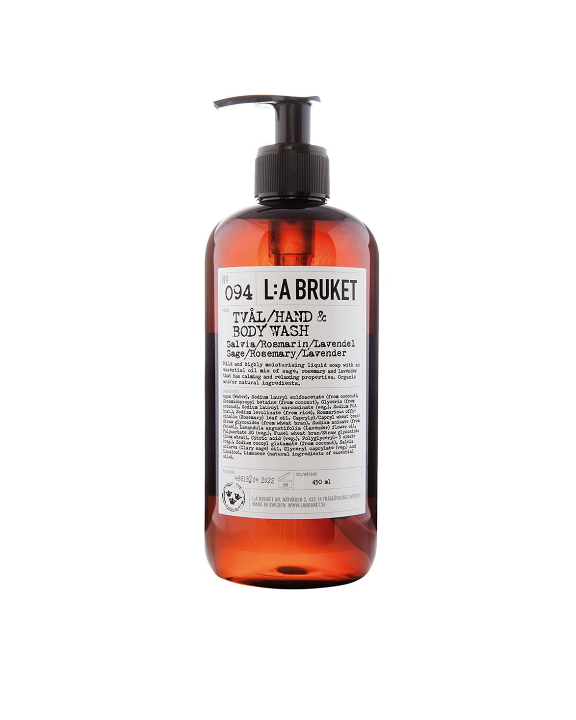 094 Hand & Body Wash Sage/Rosemary/Lavender