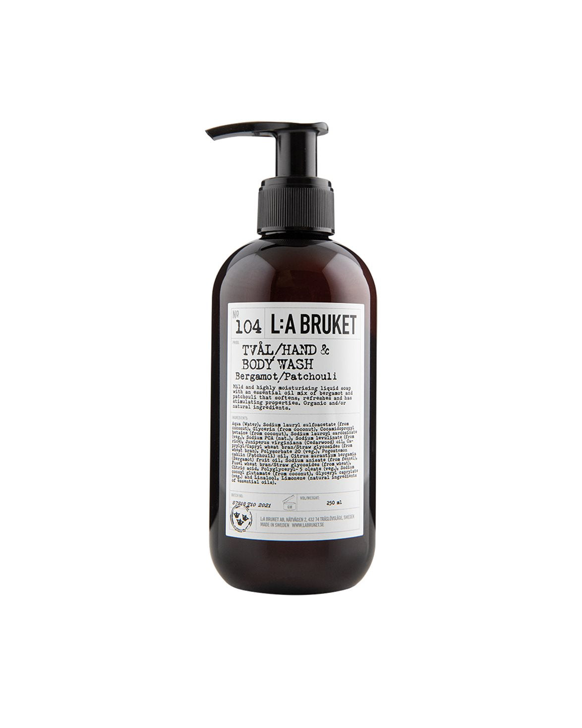 104 Hand & Body Wash Bergamot/Patchouli