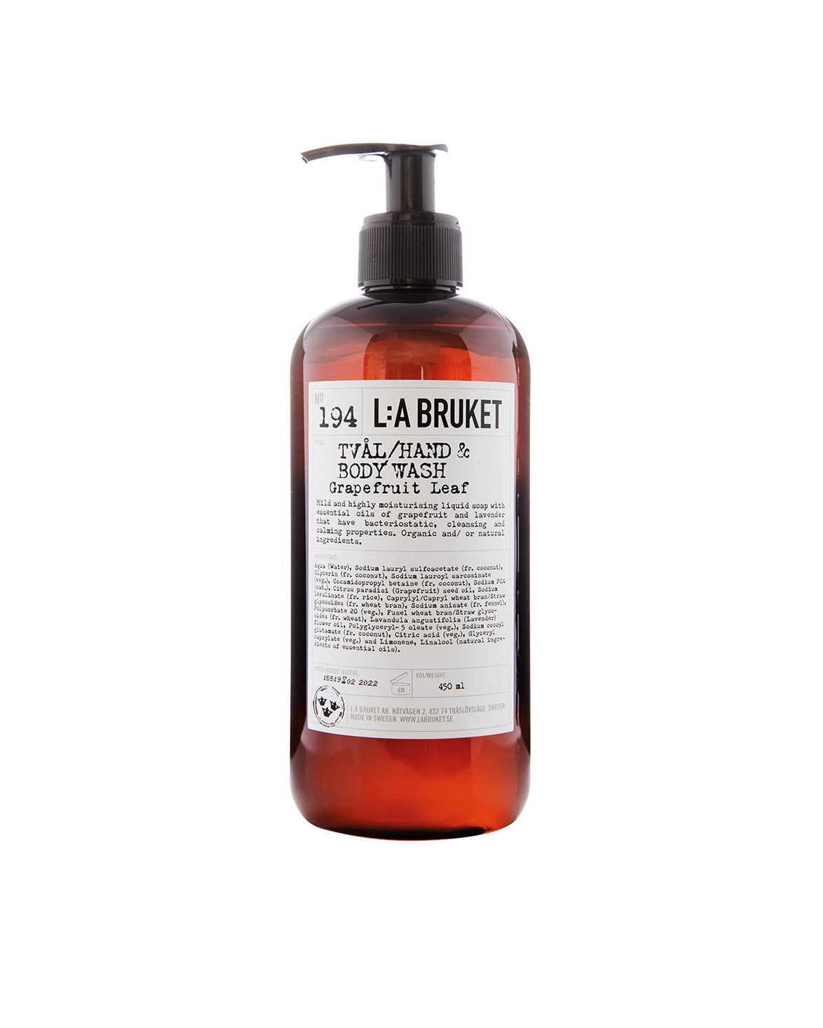 194 Hand & Body Wash Grapefruit Leaf