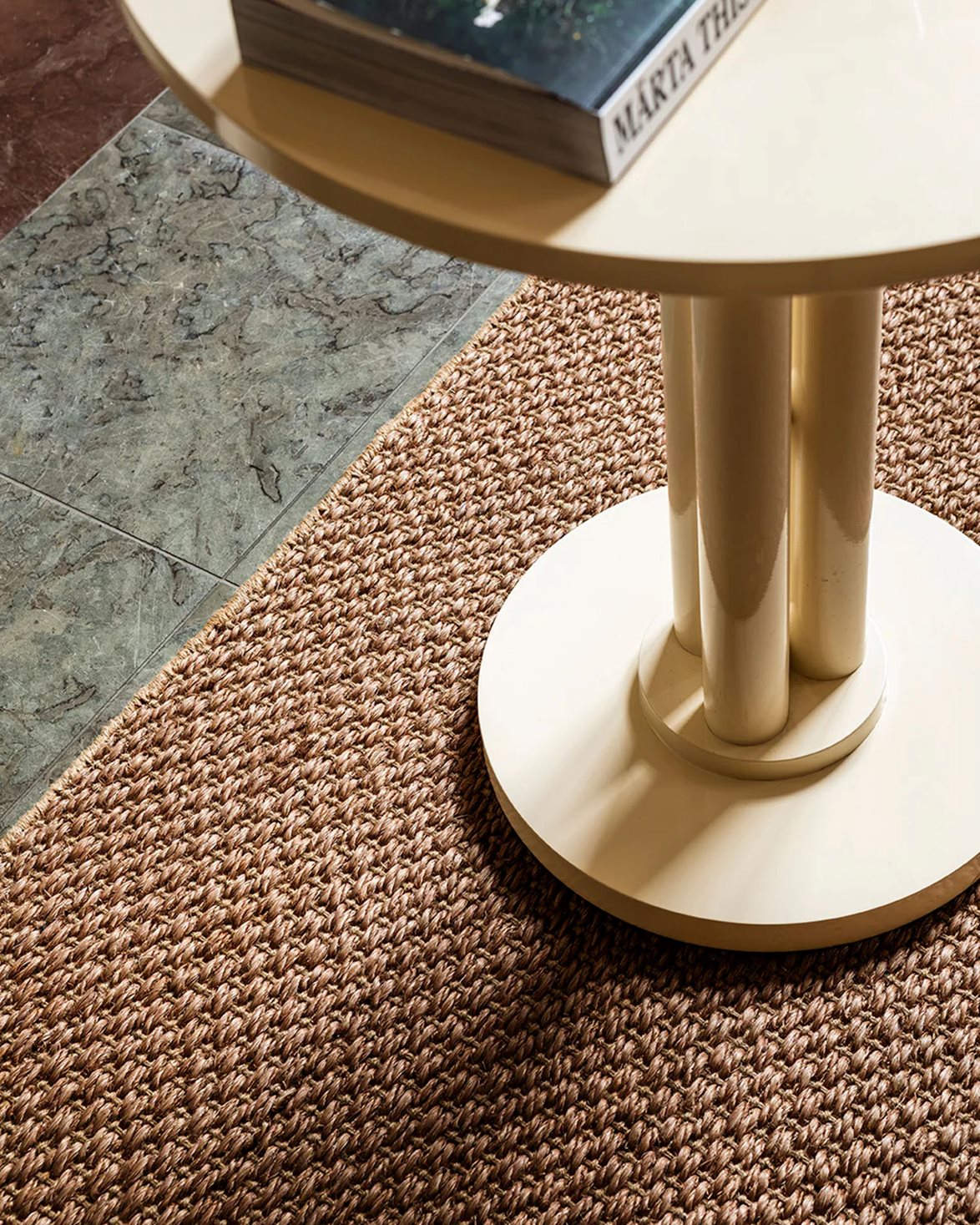 Basket Weave Sisal Rug Brown