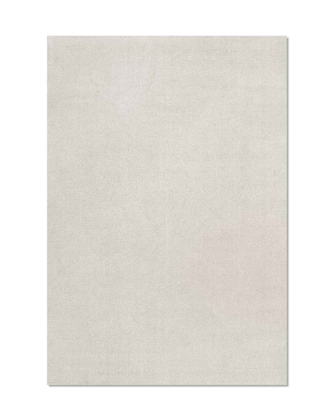 Classic Solid Wool Rug Bone White