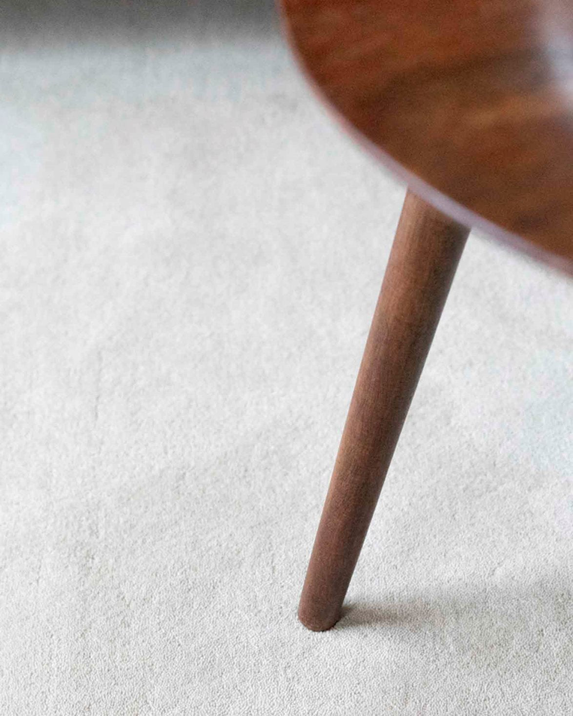 Classic Solid Wool Rug Bone White