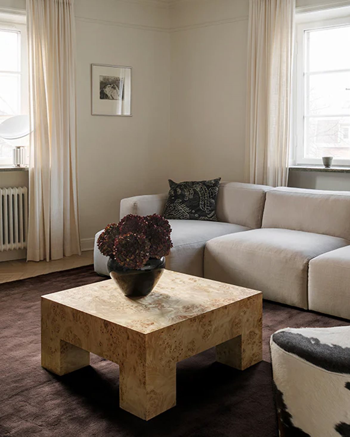 Classic Solid Wool Rug Chicory Coffee