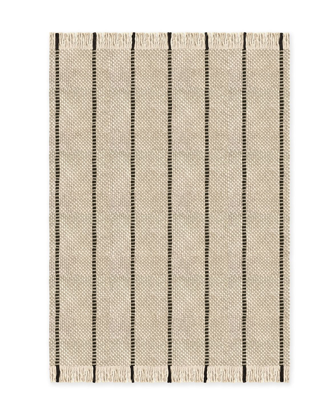 Massproductions Cord Rug Black White
