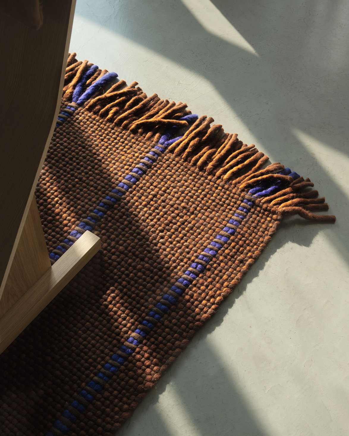 Massproductions Cord Rug Blue Brown