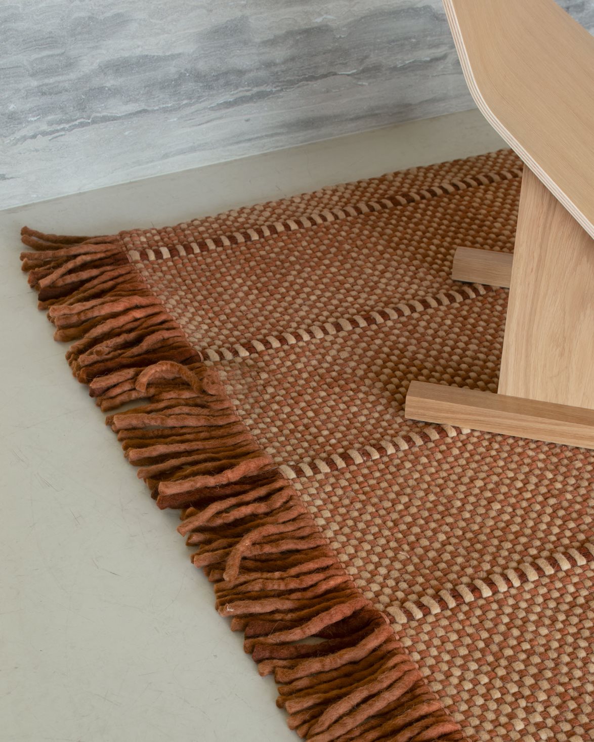 Massproductions Cord Rug Burgundy Rust