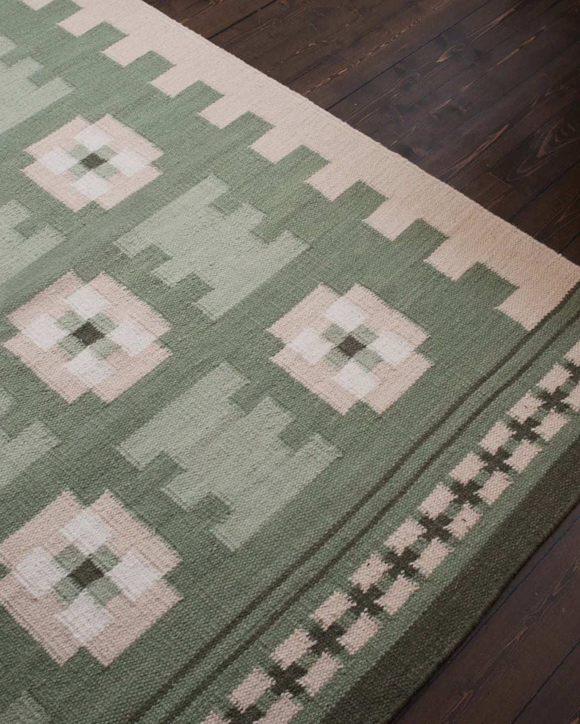 Röllakan Selma Wool Rug Sage